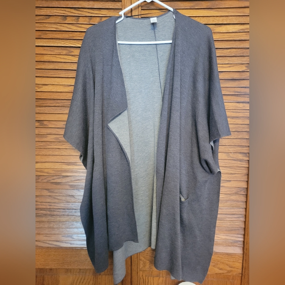 Lululemon After Asana Convertible Wrap Poncho Gray One Size Cashmere Blend